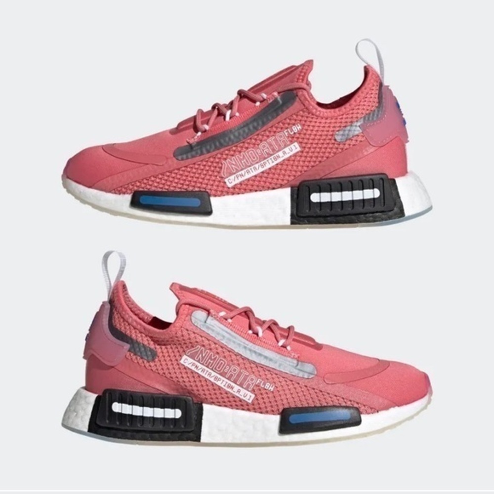 adidas 8.5 NMD_R1 SPECTOO SHOES pink athletic sneaker comfortable lace up shoes